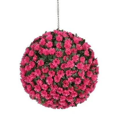 Růžové levné umělé topiary koule pro miniaturní zahradní dekorace