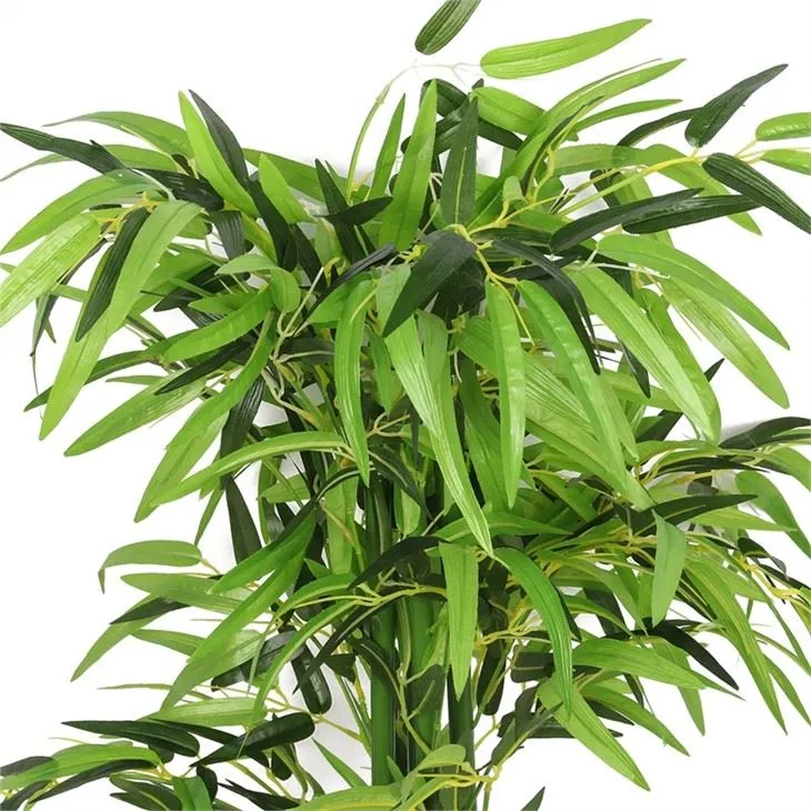 Artificial Bamboo Leaf Tree Black Pot